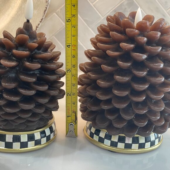 MacKenzie Childs Pinecone Flameless Candles (set of 2) - Picture 11 of 14